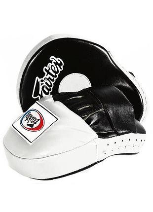 Лапы боксерские fairtex fmv9 focus mitts black/white
