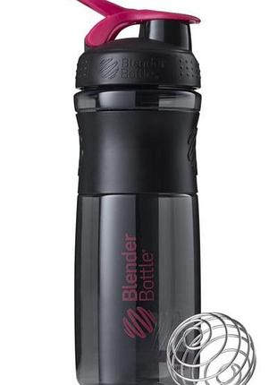 Шейкер спортивний (пляшка) blenderbottle sportmixer flip 28oz/820ml black/pink