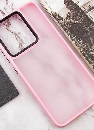 Чехол tpu+pc lyon frosted для infinix smart 9 4g / hot 50i pink
