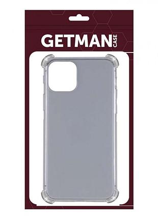 Tpu чехол getman ease logo усиленные углы для apple iphone 12 pro / 12 (6.1") серый (прозрачный) 2