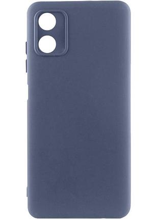 Чехол tpu getman liquid silk full camera для motorola moto g04 / e14 синий / midnight blue