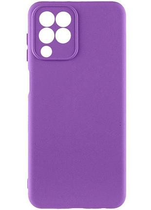 Чехол tpu getman liquid silk full camera для samsung galaxy m33 5g фиолетовый / purple