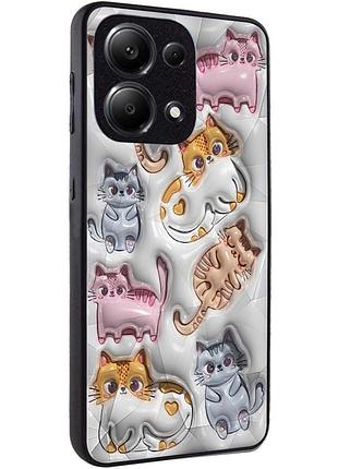 Tpu+pc чехол prisma fluffie для xiaomi poco x6 / note 13 pro 5g kittens