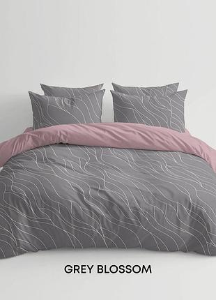 Комплект постільної білизни теп "happy sleep" полуторний (grey blossom, 50x70)