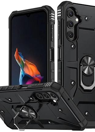 Ударопрочный чехол pathfinder ring для samsung galaxy a14 4g/5g черный / black