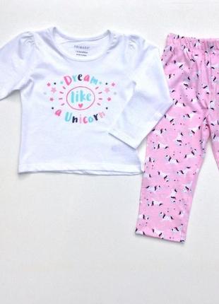 Пижама для девочки с принтом "единороги" primark