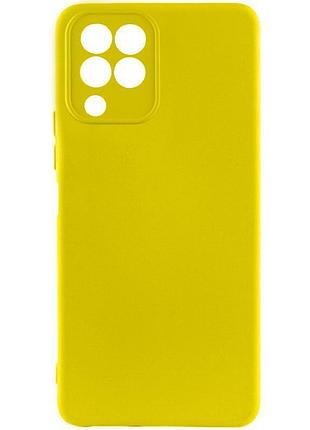 Чехол tpu getman liquid silk full camera для samsung galaxy m33 5g желтый / flash