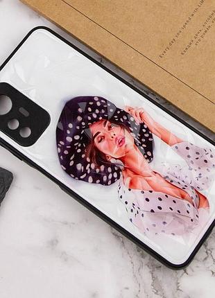 Tpu+pc чохол prisma ladies для xiaomi redmi note 12s girl in a hat