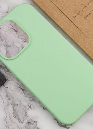 Чохол silicone case full protective (aa) no logo для apple iphone 16 (6.1") зелений / pistachio 4
