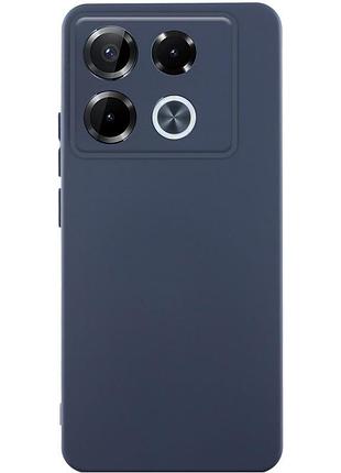 Чехол tpu getman liquid silk full camera для infinix note 40 pro 4g синий / midnight blue