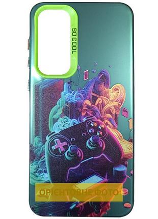 Чехол tpu+pc so cool для samsung galaxy a35 gamer green