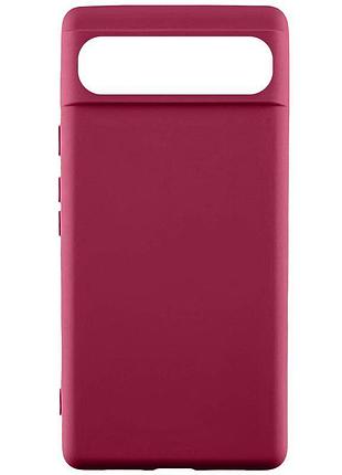 Чехол tpu getman liquid silk для google pixel 7a бордовый / marsala