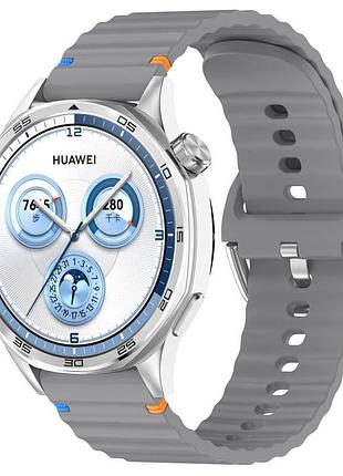 Силиконовый ремешок wavy для smart watch 22mm gray