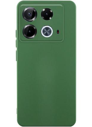 Чохол tpu getman liquid silk full camera для infinix note 40 4g зелений / dark green