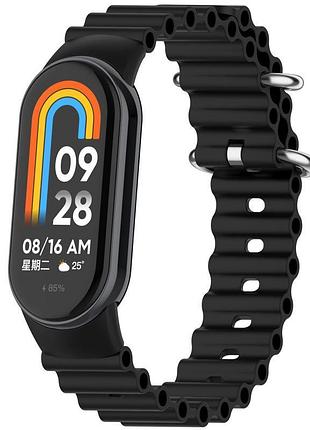Ремешок ocean band для xiaomi mi band 9/8/10 черный / black