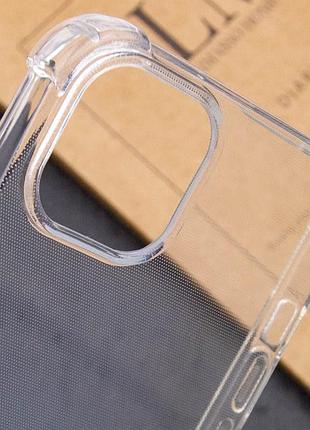 Tpu чехол getman ease logo усиленные углы для apple iphone 14 (6.1") бесцветный (прозрачный) 6