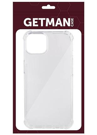 Tpu чехол getman ease logo усиленные углы для apple iphone 14 (6.1") бесцветный (прозрачный) 7