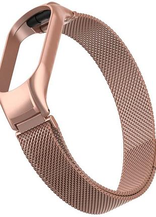 Ремешок milanese loop design для xiaomi mi band 5/6 rose pink