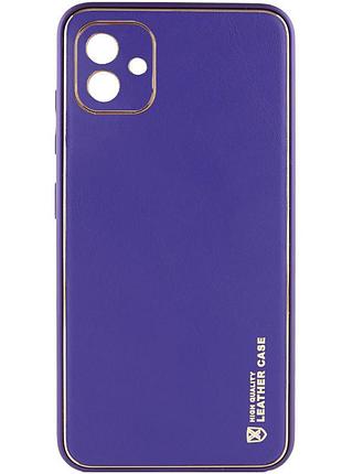 Шкіряний чохол xshield для samsung galaxy a05 фіолетовий / ultra violet