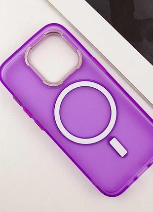 Чохол tpu+pc lily with magsafe для apple iphone 12 pro max (6.7") purple