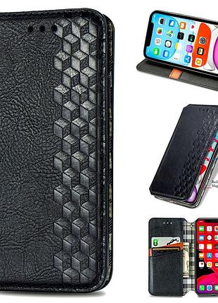 Шкіряний чохол-книжка getman cubic (pu) для samsung galaxy a05 чорний