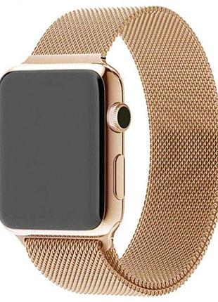 Ремешок milanese loop design для apple watch 38/40/41/42mm(ser.10) gold