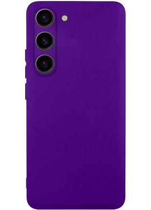 Чехол tpu getman liquid silk full camera для samsung galaxy s23 фиолетовый / ultra violet