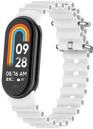 Ремешок ocean band для xiaomi mi band 9/8/10 белый / white