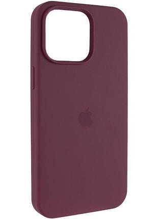 Чехол silicone case (aa) logo with magsafe для apple iphone 11 pro max (6.5") бордовый / plum
