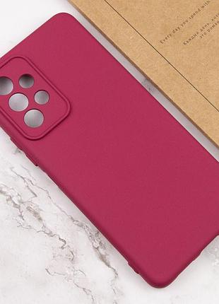 Чехол tpu getman liquid silk full camera для samsung galaxy a13 4g бордовый / marsala