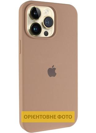Чехол silicone case (aa) logo with magsafe для apple iphone 17 (6.3") бежевый / desert gold