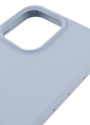 Чехол silicone case (aa) logo with magsafe для apple iphone 14 pro (6.1") голубой / lilac blue 4