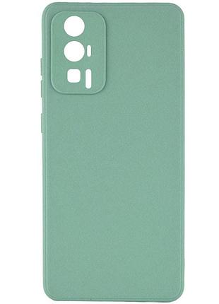 Силиконовый чехол candy full camera для xiaomi poco f5 pro зеленый / menthol