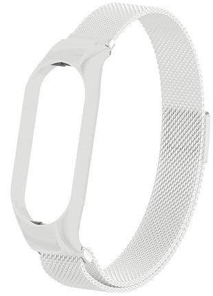 Ремешок milanese loop design для xiaomi mi band 8 / band 9 (china) / 10 white