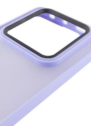 Чехол tpu+pc lyon frosted для xiaomi redmi note 14 pro 4g purple