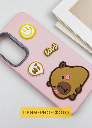 Чехол tpu leather toys для xiaomi redmi 13c / poco c65 capybara / pink