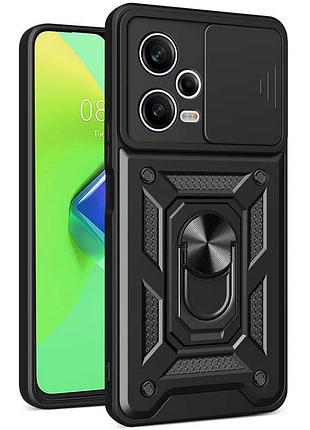 Чехол ummi camshield serge ring для xiaomi redmi note 12 pro+ 5g черный