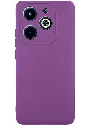 Чехол tpu getman liquid silk full camera для infinix hot 40i фиолетовый / grape