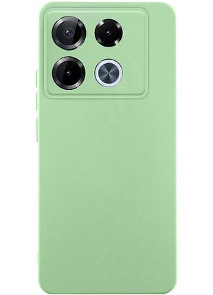 Чехол tpu getman liquid silk full camera для infinix note 40 pro 4g зеленый / pistachio