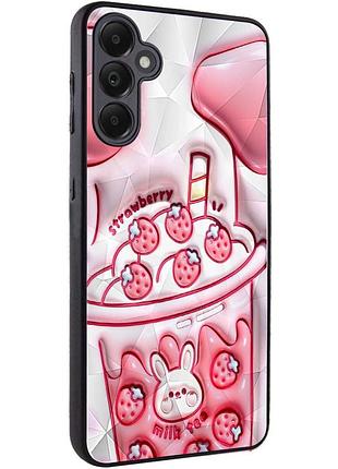 Tpu+pc чехол prisma fluffie для samsung galaxy a55 strawberry