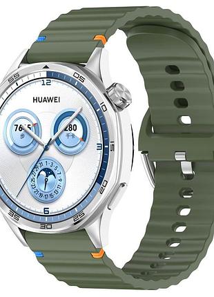 Силиконовый ремешок wavy для smart watch 20mm dark olive