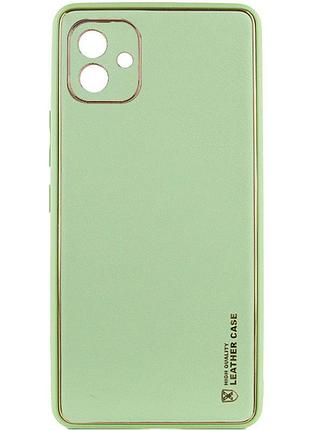 Шкіряний чохол xshield для samsung galaxy a05 зелений / pistachio
