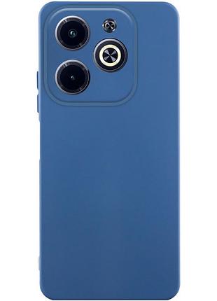 Чехол tpu getman liquid silk full camera для infinix hot 40i синий / navy blue