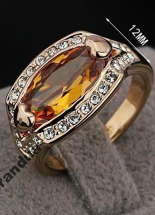 Позолоченное кольцо 18 размер