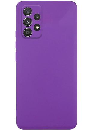 Чехол tpu getman liquid silk full camera для samsung galaxy a52 4g / a52 5g / a52s фиолетовый / purple