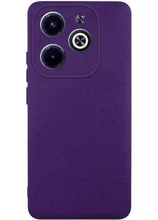 Чехол tpu getman liquid silk full camera для infinix hot 40i темно фиолетовый / dark purple
