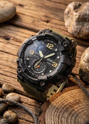 Часы skmei army green. тр6856