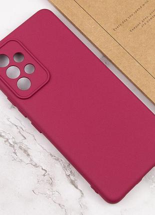 Чехол tpu getman liquid silk full camera для samsung galaxy a53 5g бордовый / marsala