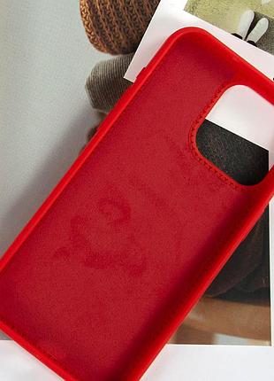 Чехол silicone case full protective with ring для apple iphone 12 pro max (6.7") red 2