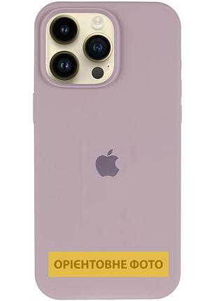 Чохол silicone case (aa) logo with magsafe для apple iphone 16 (6.1") сірий / lavender 2
